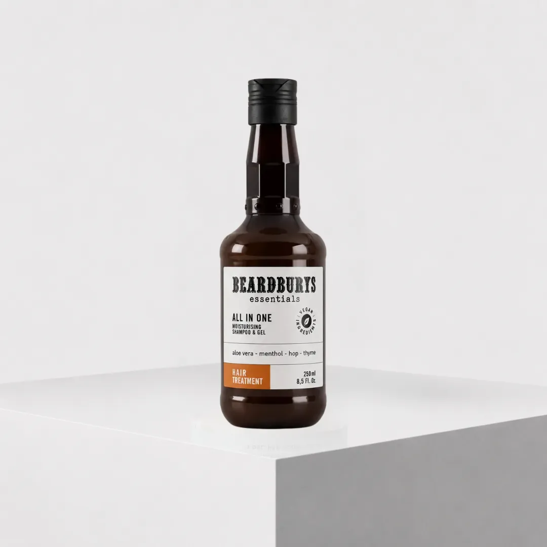3in1 šampūnas, kondicionierius ir dušo gelis Beardburys Essentials "All in one"