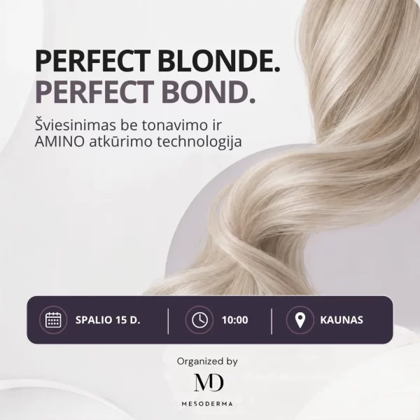 PERFECT BLONDE. PERFECT BOND. | Profesionalus seminaras kirpėjams