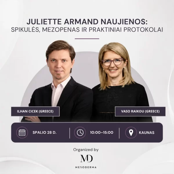 Juliette Armand naujienos: spikulės, mezopenas ir jaukus renginio pratęsimas OKATOJE