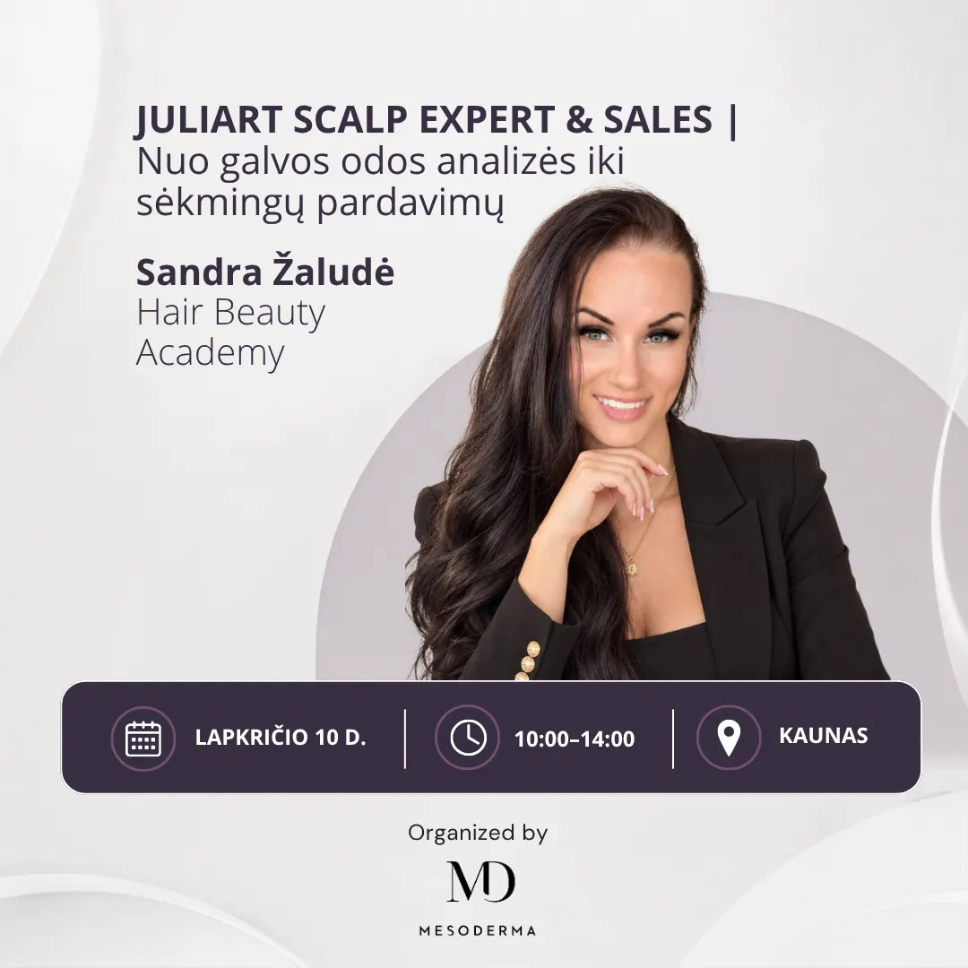 JULIART SCALP EXPERT & SALES | Nuo galvos odos analizės iki sėkmingų pardavimų